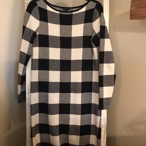 Ann Taylor Buffalo Plaid Sweater Dress 
